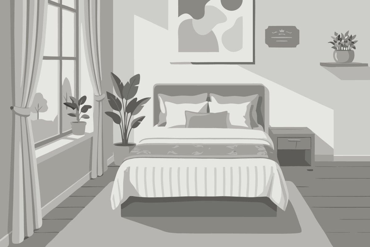 Standard Zimmer mit Queensize-Bett und Stadtblick